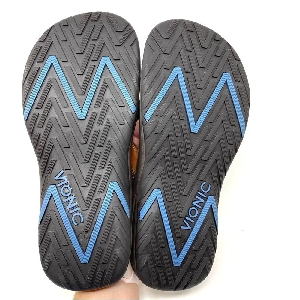 VIONIC JOEL: TOE POST SANDAL chocolate/tan